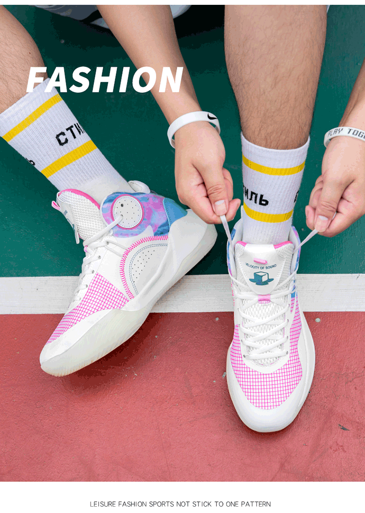 帝欧文8音速9代樱花粉实战篮球鞋男防滑网纱透气休闲跑步运动鞋女鞋