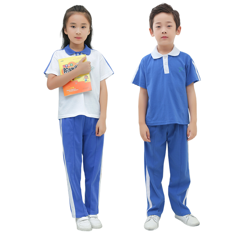 深圳市校服统一小学生春秋夏季运动服男女短袖上衣短裤薄长裤礼服套装