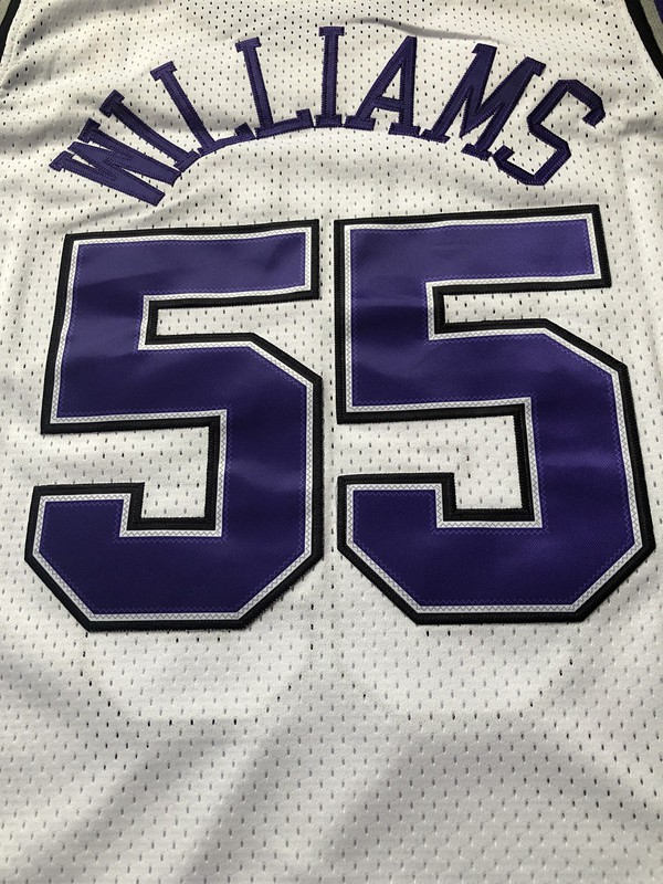 滕讯体育nba专营经典国王队55号白巧克力球衣复古sw威廉姆斯篮球服