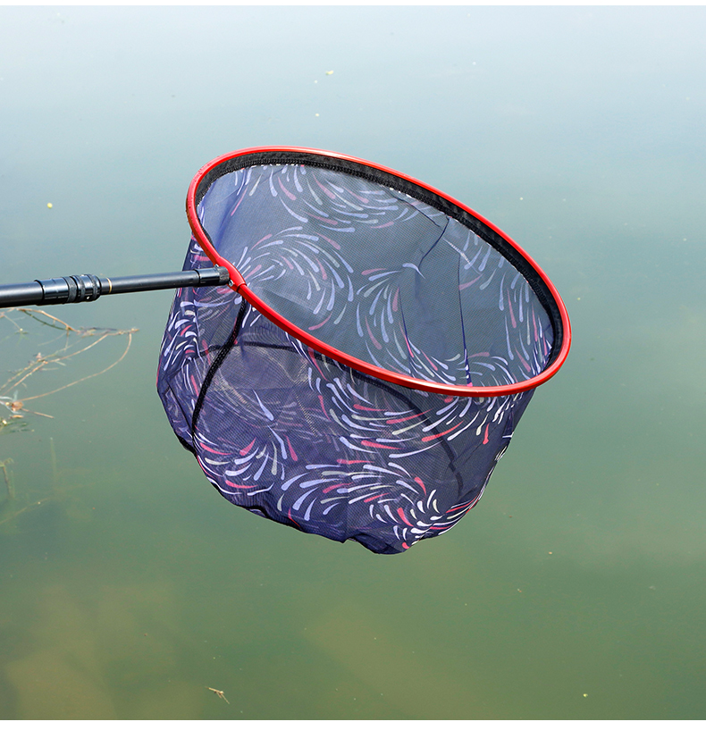 超轻防挂钩抄网头捞鱼钓鱼抄网网兜防挂超网网头速干纳米铝合金鲫红色