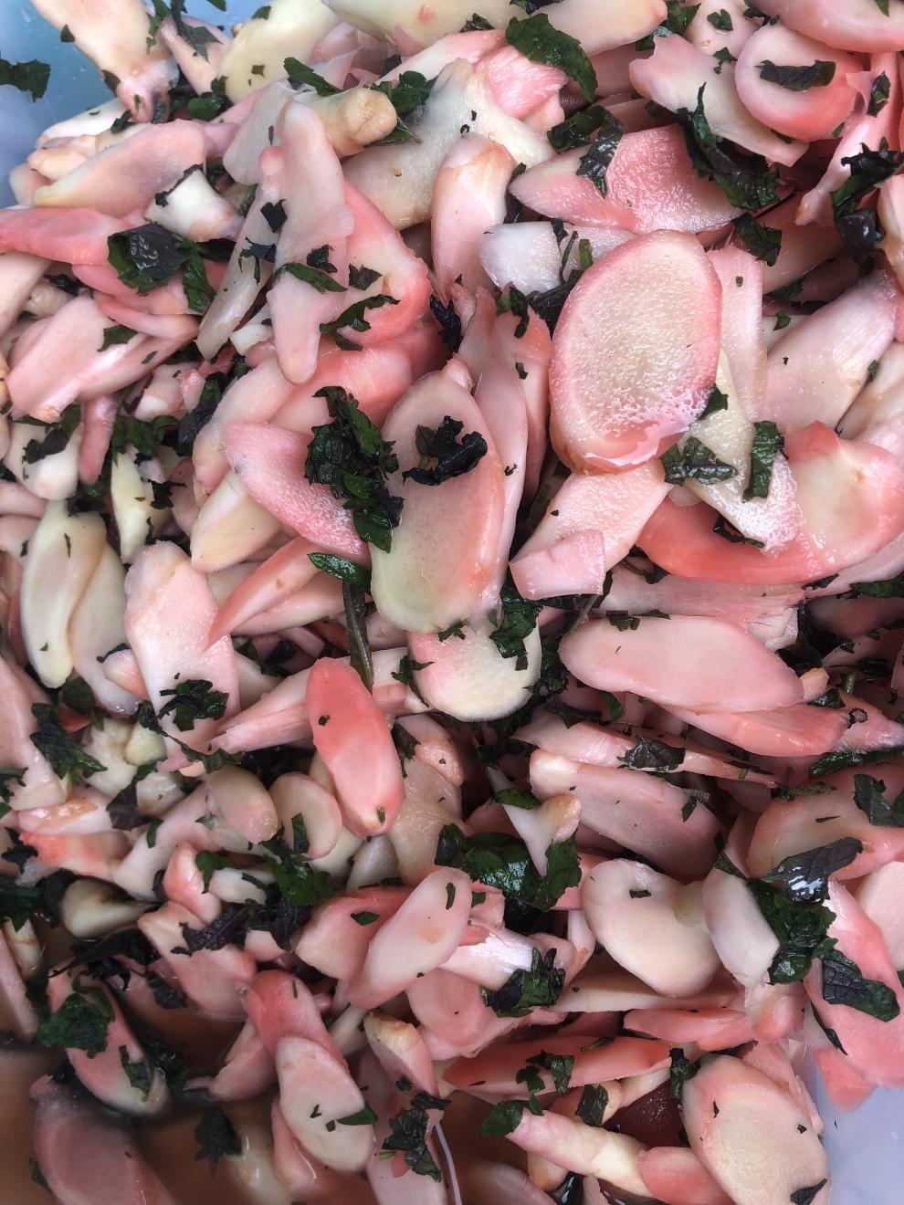 广西南宁酸嘢酸料紫苏梅子红芽仔姜泡嫩姜新鲜现做即食500克1瓶紫苏