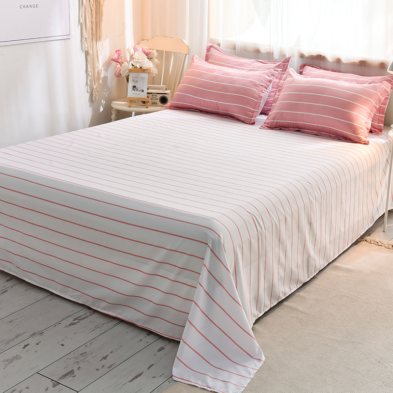 矢向家纺特价新款亲肤芦荟棉床单床盖床垫少女双人ins北欧学生宿舍