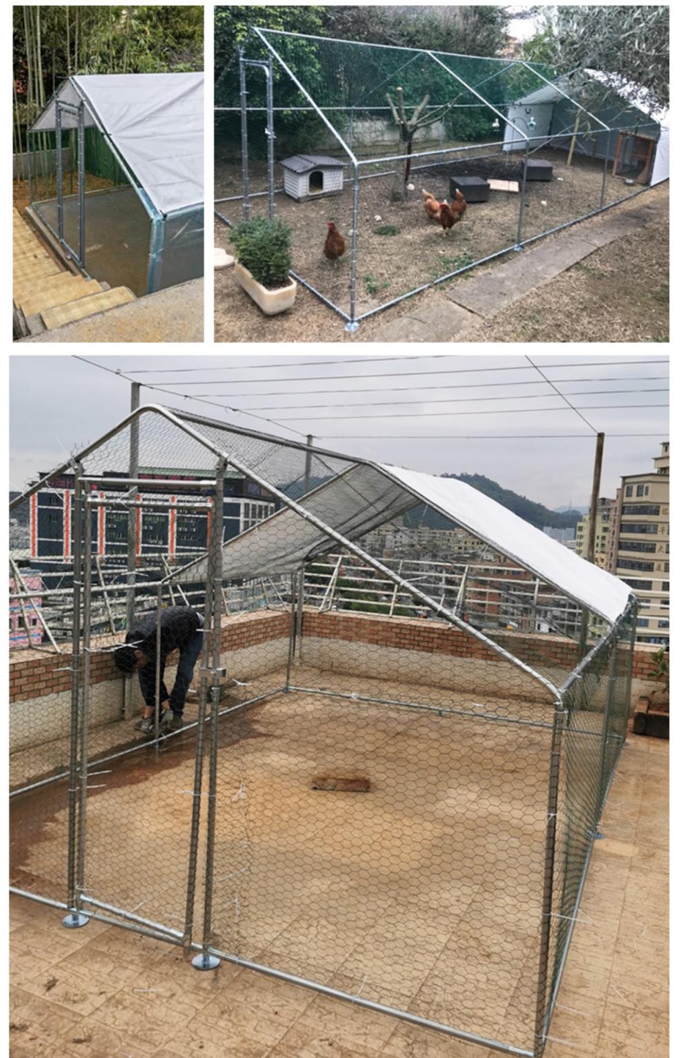 户外大号养鸡棚钢管搭建家用鸡笼家禽养殖棚大鹏鸡舍防雨宠物笼子