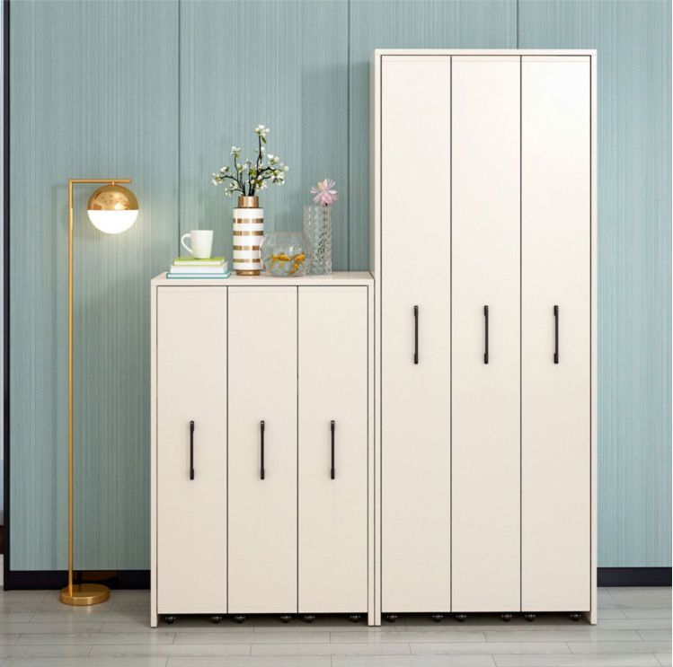 捷陆龙实木抽拉可移动隐藏储物柜推拉隐形式书架2米高一组