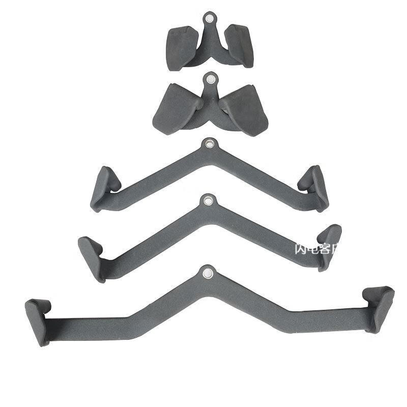 高位下拉划船把手健身拉练背龙门坐姿配件浸塑t杆v把手 窄握外握1号