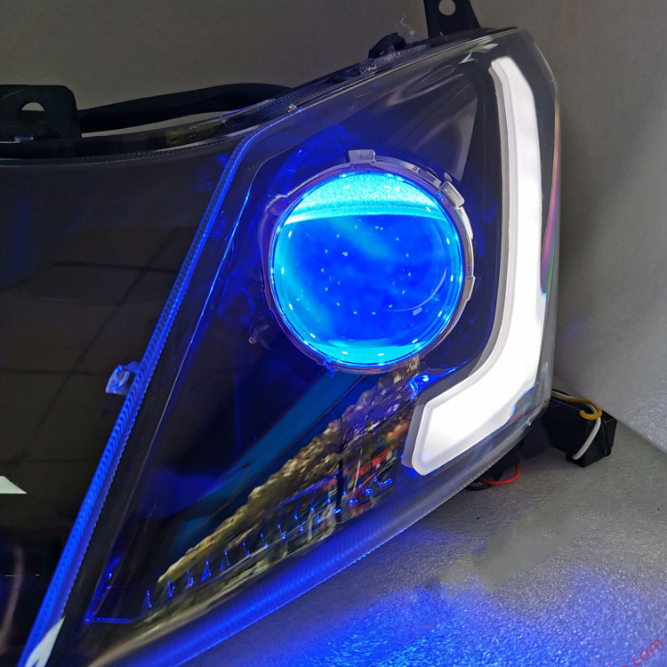 uy125摩托车改装升级 led大灯 双光透镜 鱼眼 恶魔眼 总成配件 总成装