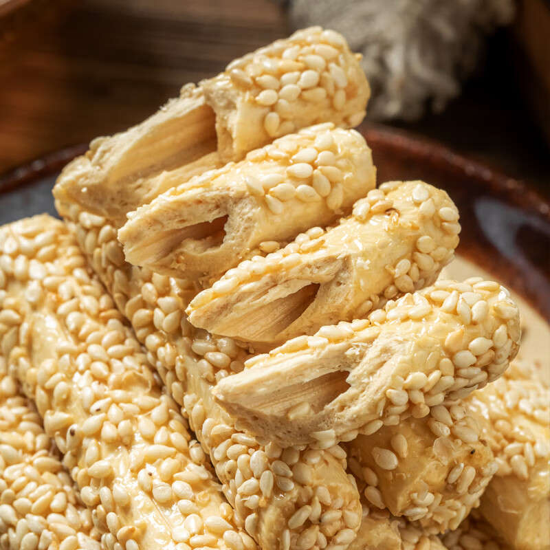 fghgf 芝麻杆糖棍老式麦芽糖手工特产怀旧小包装空心8090儿时零食 (约