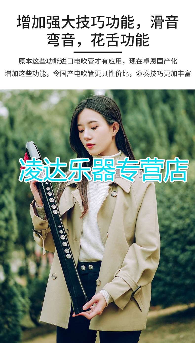 卓恩电吹管电子吹管yh501初学者笛子电萨克斯葫芦丝雅家乐器定制款