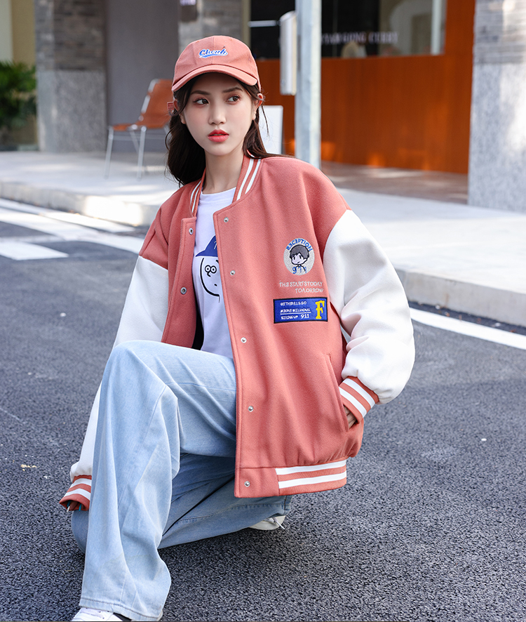 恋的秋季女生外套学生春秋款高中生初中生棒球服秋天衣服韩版宽松少女