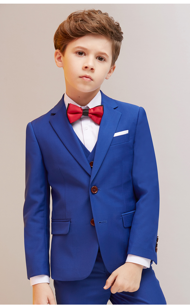 钢琴比赛演出服 男童儿童西装套装花童礼服男童帅气西服中大童钢琴小