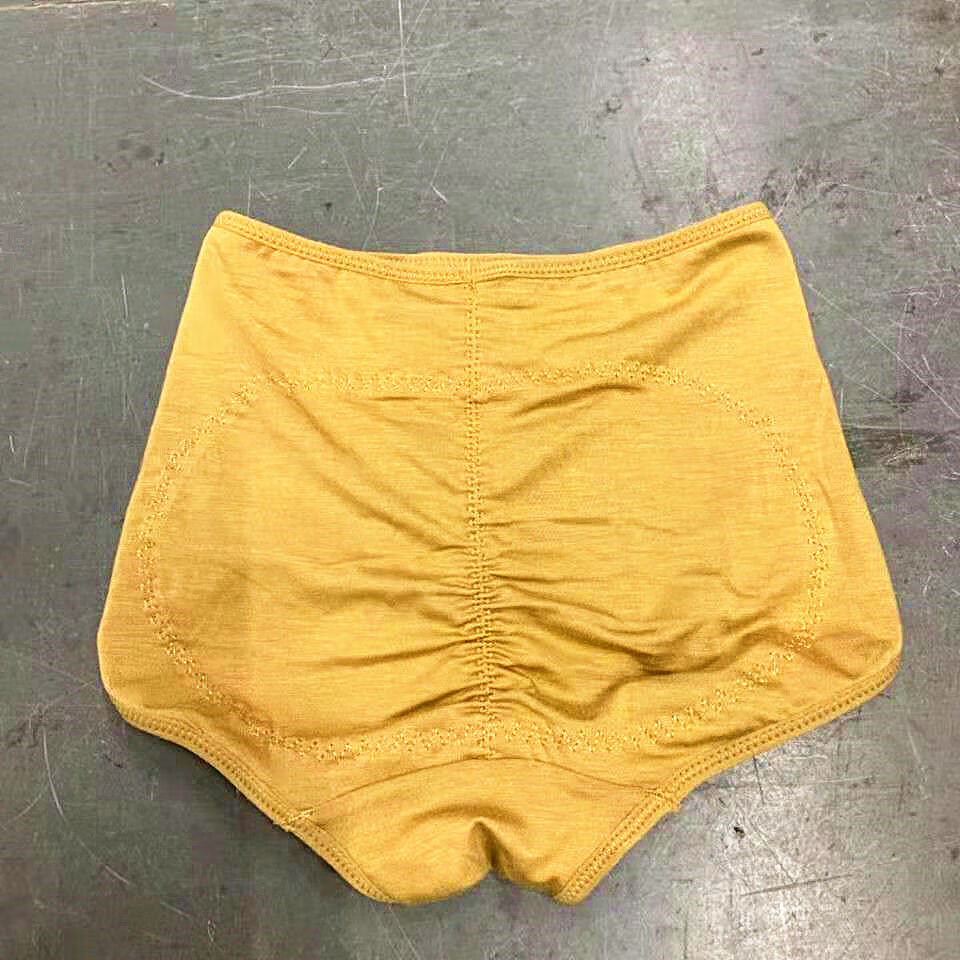 gtyuwvg中脉内裤美体拉卡塑身高腰三角底裤提臀收腹刺绣内裤 色高腰