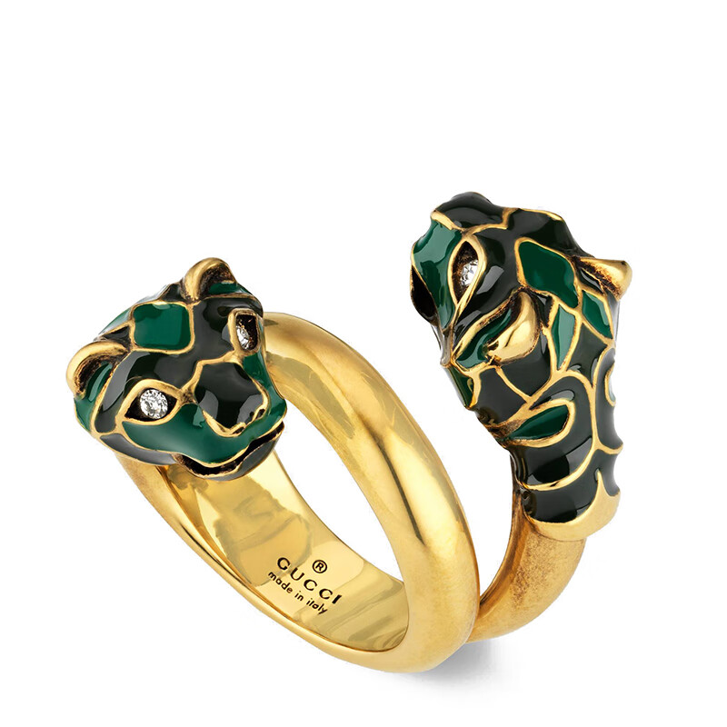 古驰绿色珐琅戒指(古驰戒指绿珐琅)-第2张图片-原单渠道