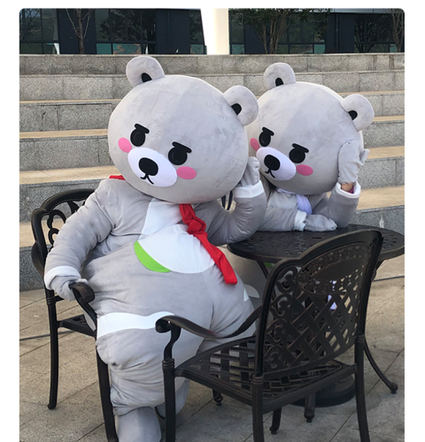 百菱网红熊卡通人偶服装牵然熊抖音同款搞怪cos玩偶服人穿行走泰迪熊