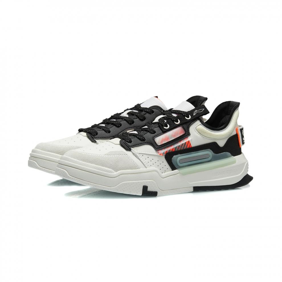 李宁2021新品极客男子系列反光经典休闲鞋微晶灰凝雪灰agcr1192415