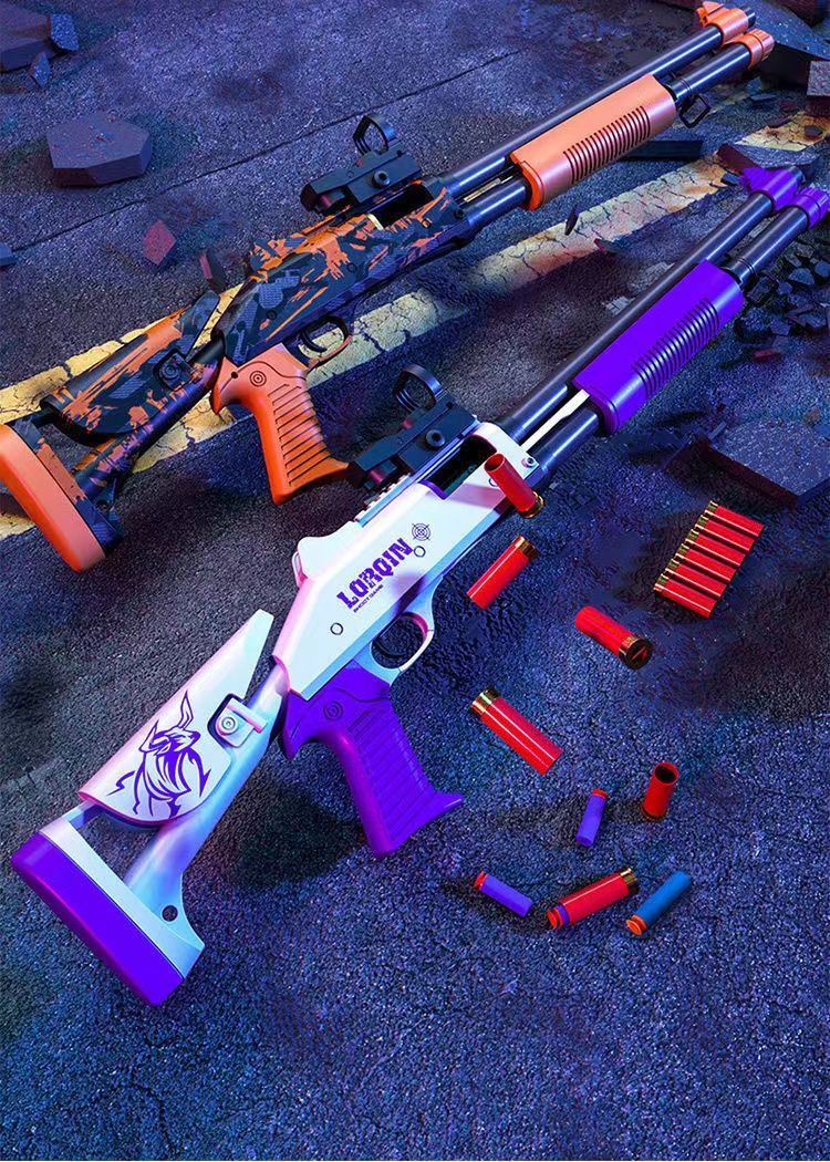 星控智能儿童玩具手动上膛xm1014软弹枪抛壳散弹枪s686玩具手炝男孩