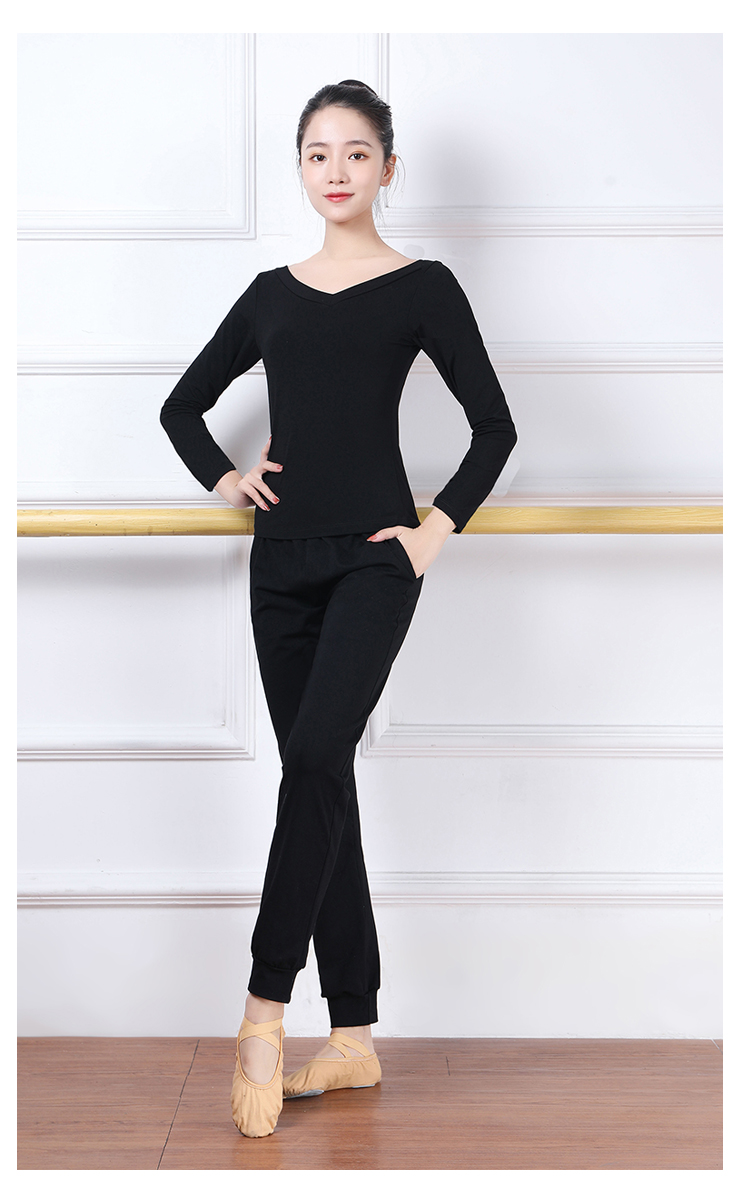 中国舞舞蹈服成人舞蹈练功服女成人套装形体服上衣黑色灯笼裤学生现代