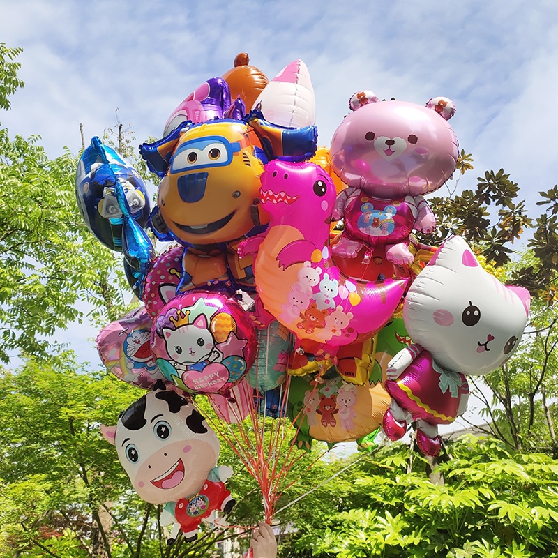 奥丝达 2021玩具气球儿童 卡通气球飘空系绳子可以飞飘空地推夜市儿童