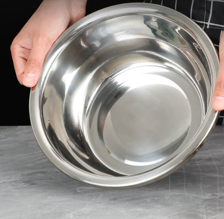 不锈钢小盆带盖家用厨房淘米盆不锈钢洗菜盆洗手盆汤盆小号盆2月15日