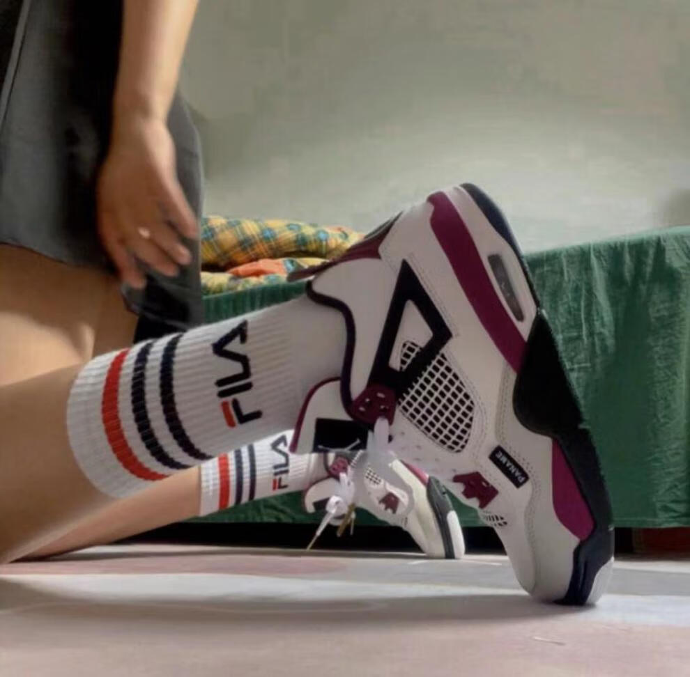 同款高版本psg大巴黎小鬼王凯琳同款aj酒红紫葡萄篮球.