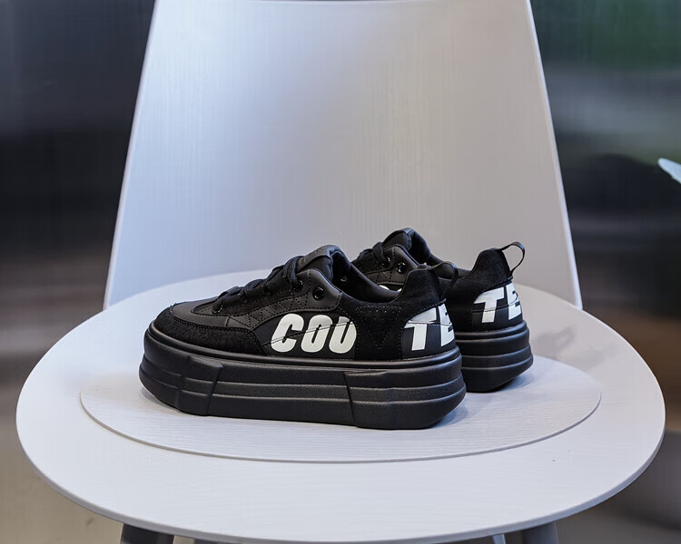 ajdsscl高档轻奢侈品牌大头面包鞋女磨砂厚底休闲鞋2022秋冬女鞋子