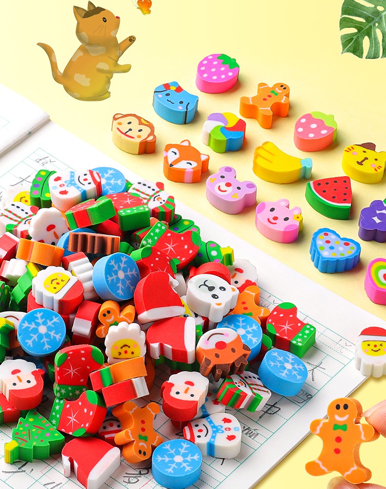 迷你可爱儿童小橡皮小学生不留痕水果动物创意立体像皮幼儿园批发造型