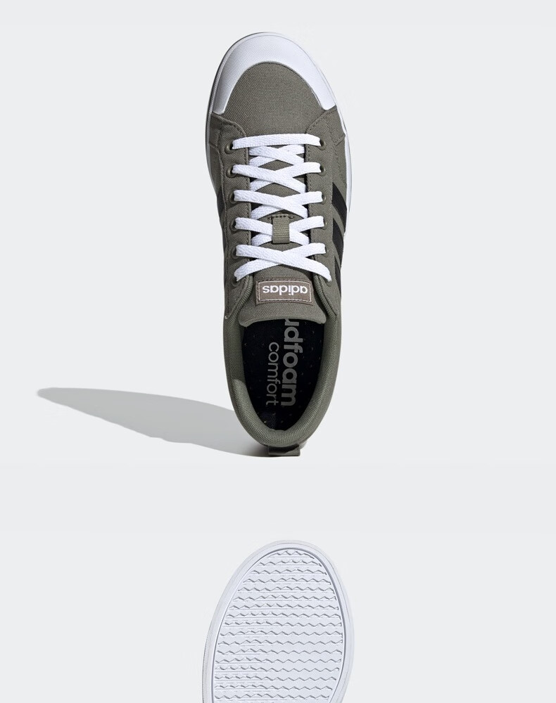 adidas阿迪达斯官网neo bravada 男鞋休闲帆布鞋fw2884 绿/黑/白 45