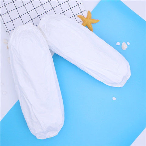 白色袖套防污医院护士纯棉食品厂清洁护袖厨师工作男女中长款袖套p134