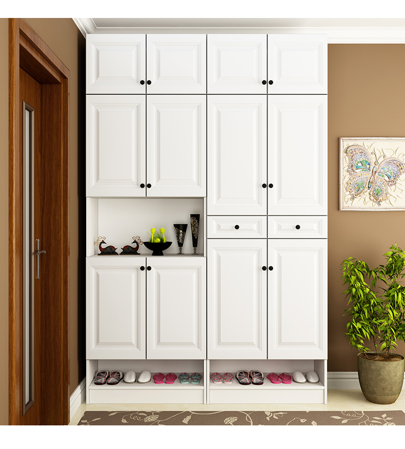 进门鞋柜新款2020家用门口一体入户玄关柜简约靠墙隔断柜 d款 顶200宽