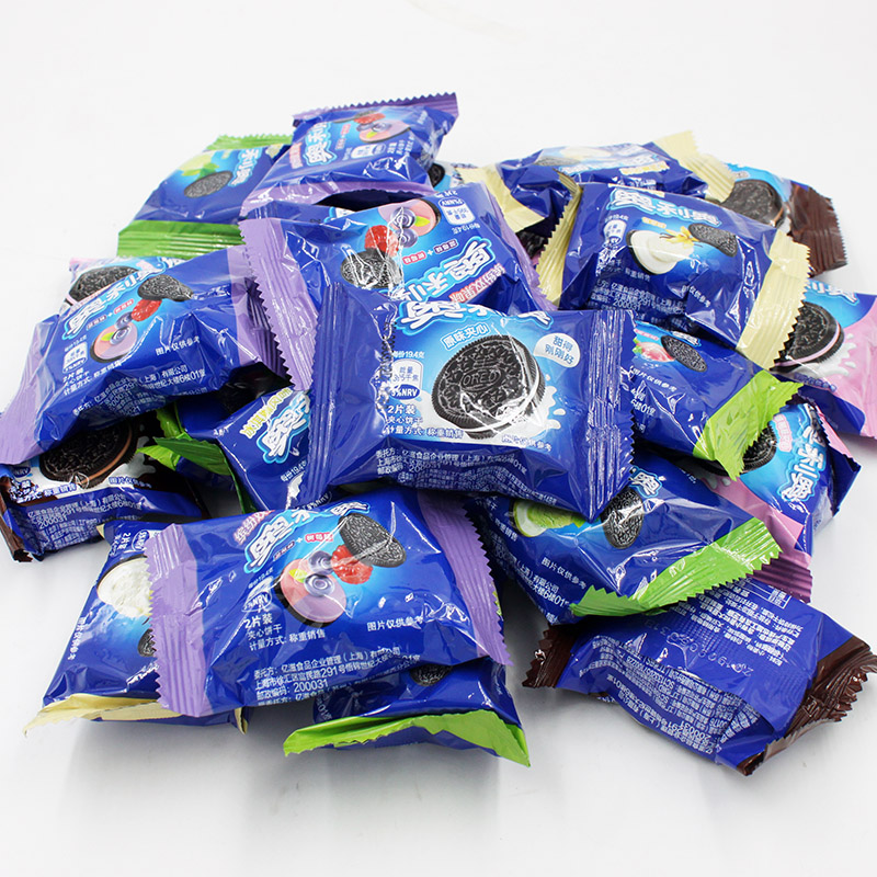 新日期奥利奥夹心饼干500g散装粉色樱花草莓原味抹茶巧克力休闲零食