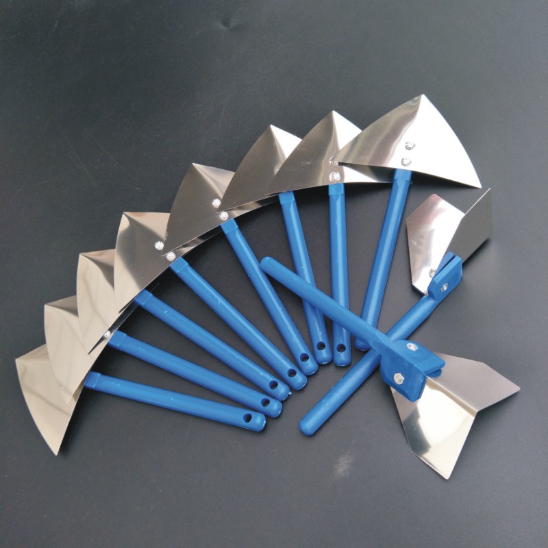 蓝柄不锈钢阴角器阳角器抹灰腻子阴阳角拉角器刮墙工具2个阴角2个阳角