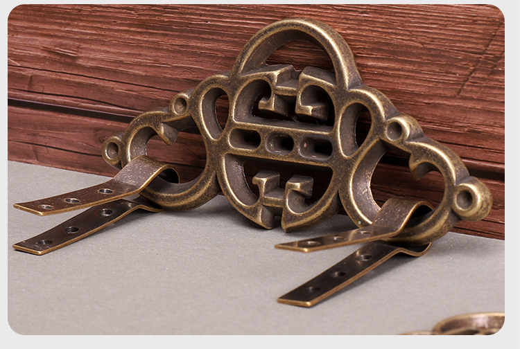中式装饰挂钩复古铜配件仿古黄铜画框牌匾画钩挂件墙面墙壁铜挂环