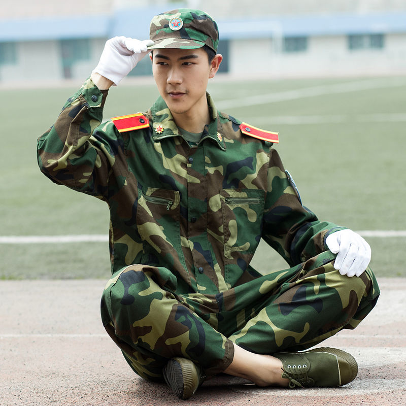 有运费险】训服迷彩服套装男女季户外拓展训练耐磨学生大学军训t恤