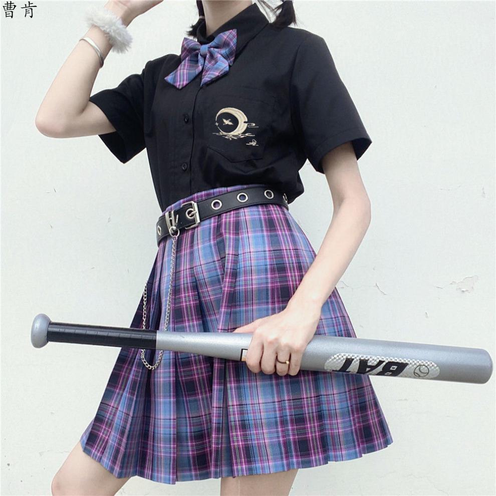 cken电竞少女jk制服日系甜酷jk格裙套装1夏季小学生合集甜心格裙月下