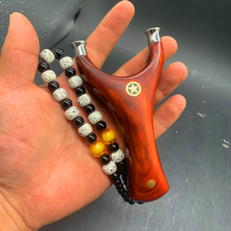 高质感细磨竞技强力弹弓五星钛钢反曲飞虎实木弹弓威力大全新款扁皮筋