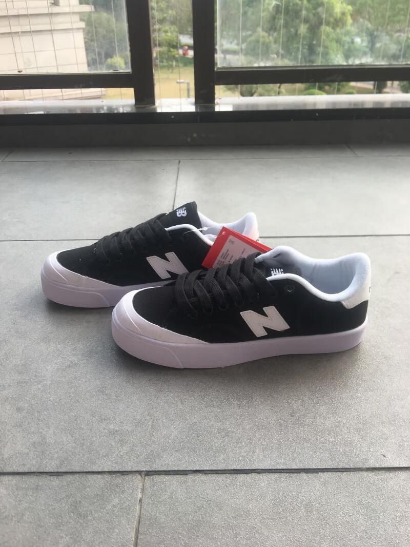 新百伦官网帆布鞋男鞋nb板鞋情侣学生休闲鞋女鞋帆布黑白35