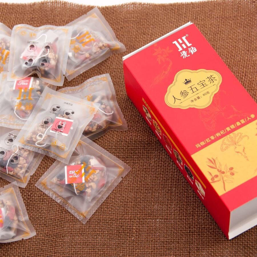 境铂五宝茶人参玛卡红枣枸杞黄精桑葚养生滋补80g