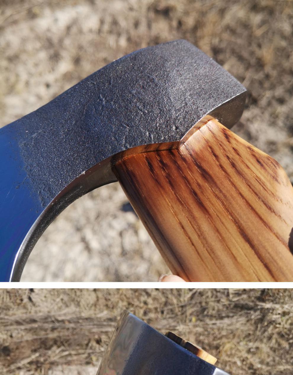 开山斧尼曼斧户外野营斧锻打斧头小手斧子全钢工具赠手工皮斧套锻皮斧