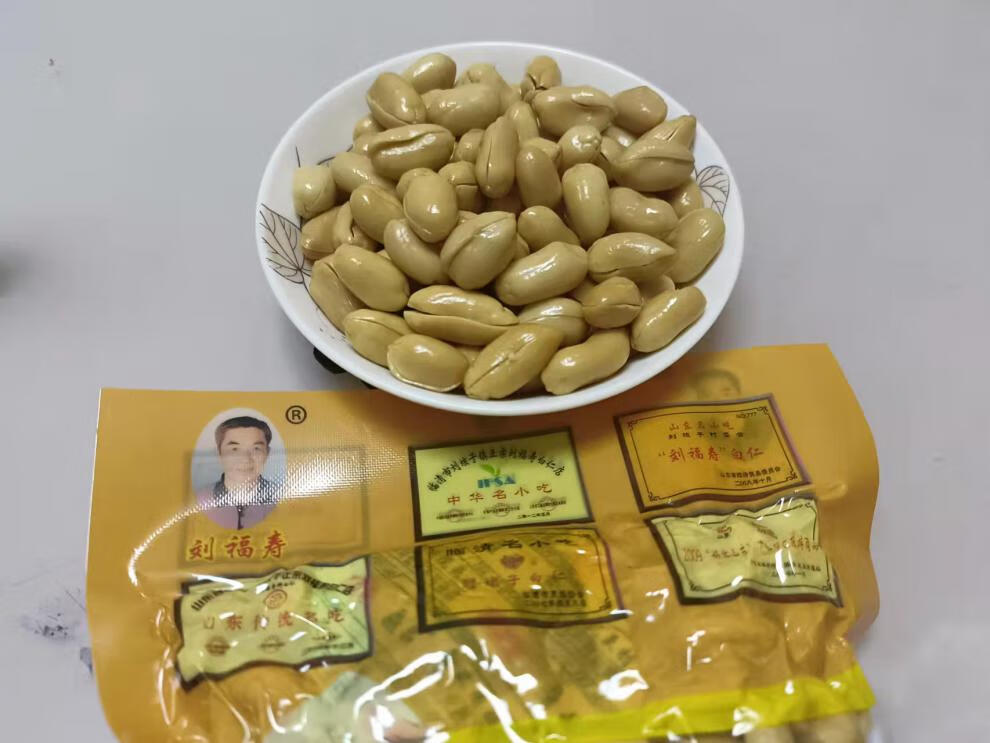 5折 山东省特产-临清名吃-刘福寿刘垓子白仁 六袋*300克真空袋装 五香