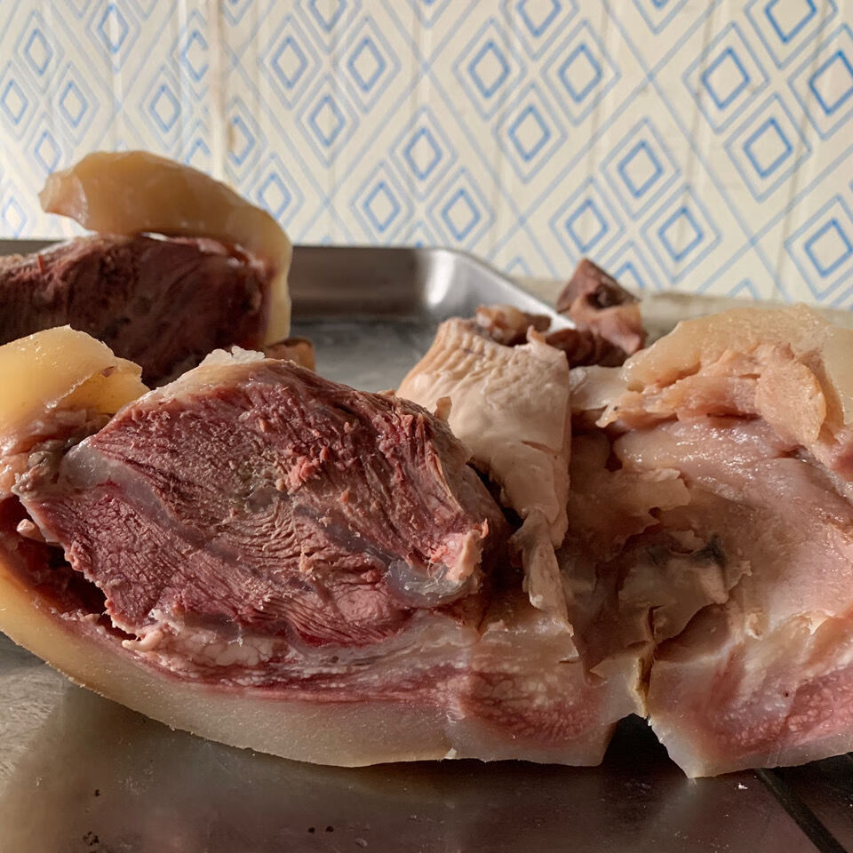 展志曼智新鲜黄牛牛头肉 全熟牛脸肉 清水加工 原味 本地黄牛牛脸搜 1