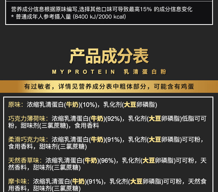 myprotein熊猫乳清蛋白粉磅健身健肌蛋白粉2.2磅1000克5.