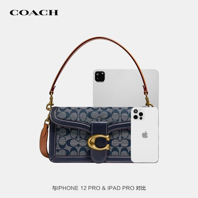 蔻驰coachtabby系列女士印花腋下包手提单肩包香布雷供