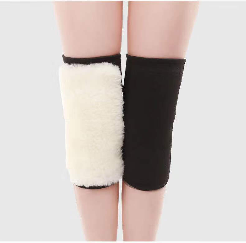 护漆保暖羊毛冬季护膝加绒老寒腿男女老人通用膝盖防寒骑车防风普通绒