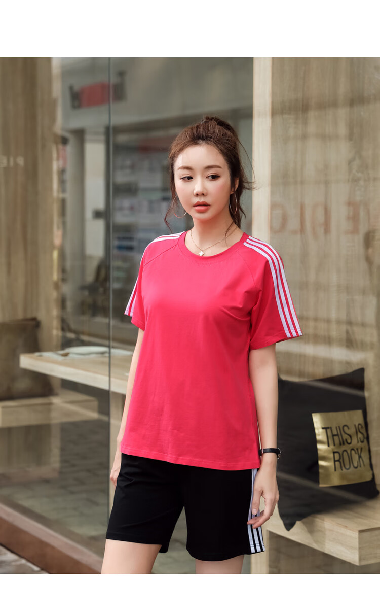 中考运动服套装学生女体育考试训练短袖短裤夏季女生宽松衣服初中学生