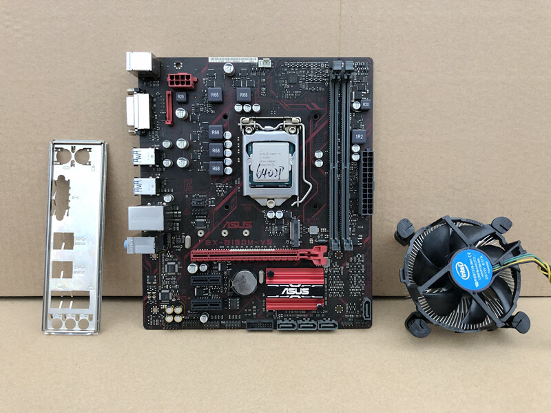 华硕 prime b250m-plus -a主板b250 四通道支持i5 7400 750 绿色