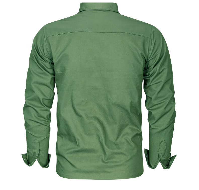 二战德国多袋衬衫男纯棉耐磨军旅风军事记者一号衬衣复古 黑色加绒 m