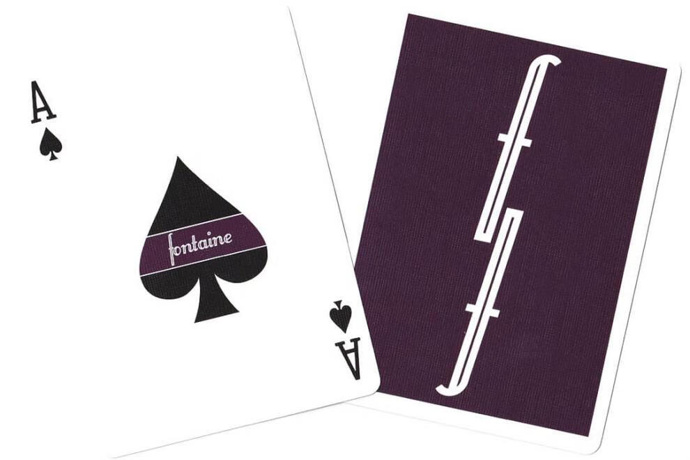 fontaine方丹扑克皮皮纸牌 方丹纯色 fontaine 黑方丹蓝粉 花切扑克
