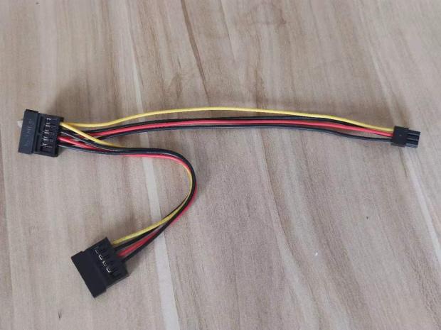 戴尔主板迷你6pin转sata串口硬盘电源线6p转sata光驱电源线小6p转2个