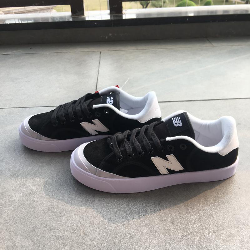 新百伦官网帆布鞋男鞋nb板鞋情侣学生休闲鞋女鞋帆布黑白35