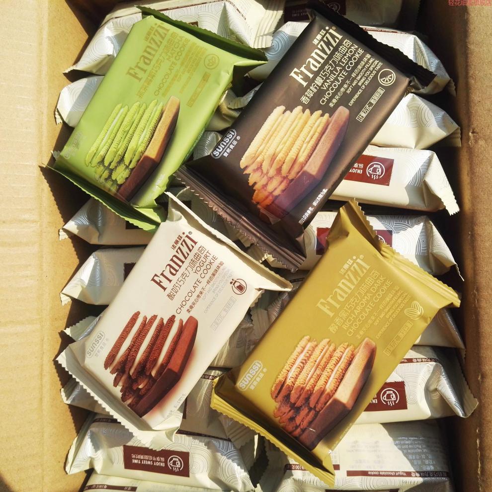 sunssifood香草酸奶巧克力曲奇sunssi饼干芝士巧克力味食品法兰兹零食