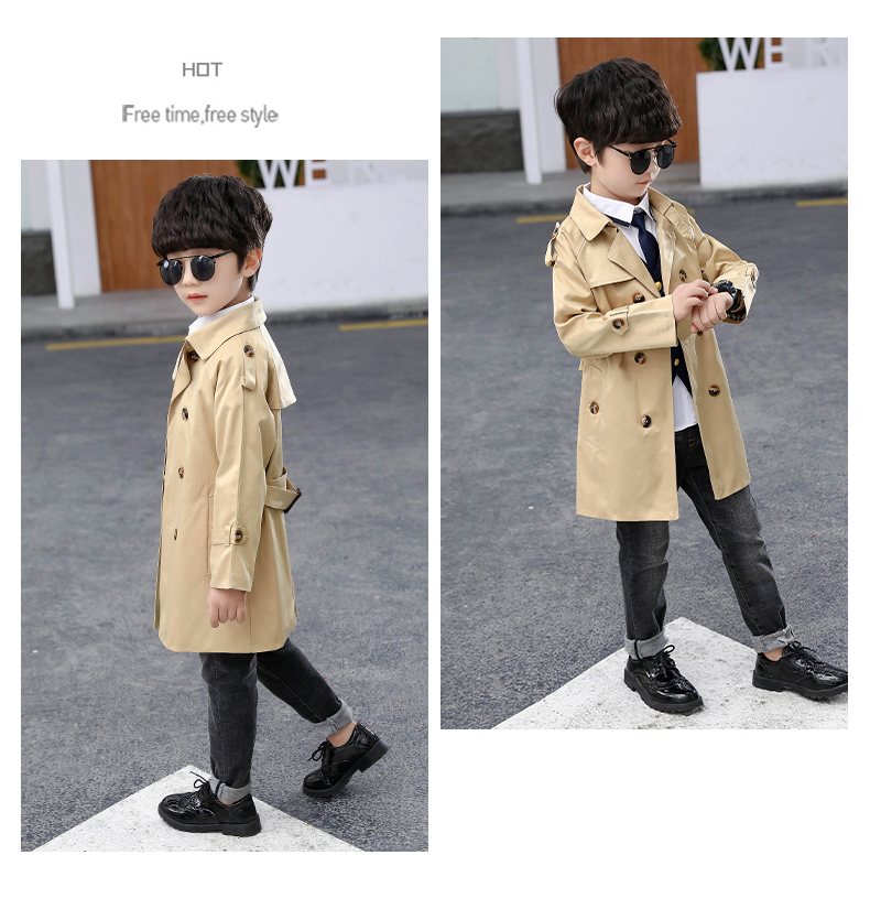 童装男童秋装外套2021迈兜熊年新款中大童春秋款英伦风衣儿童洋气中长